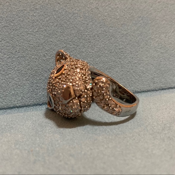 Panther crystal silver ring - Picture 3 of 12